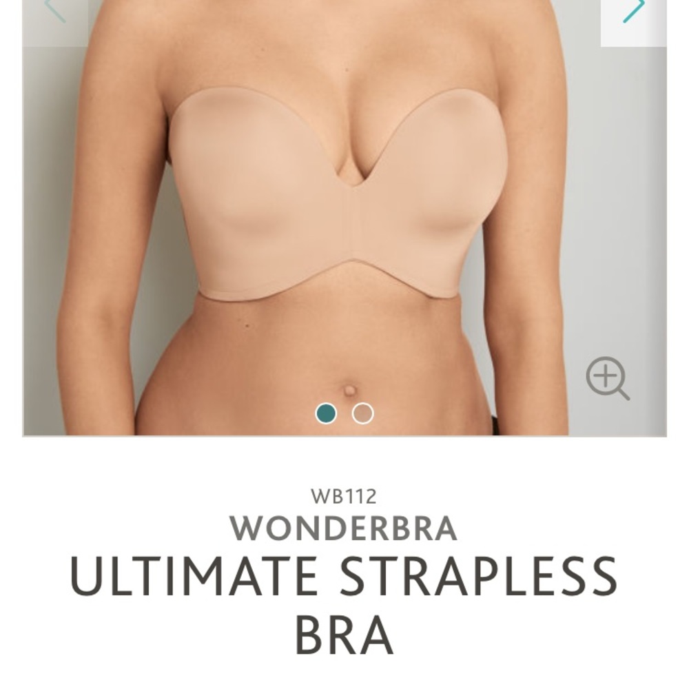 Bravissimo Strapless Wonderbra 38D Nude Plunging